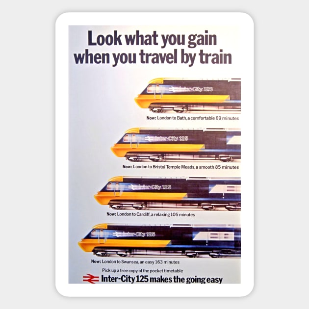 British Rail Inter City HST poster Sticker by Random Railways